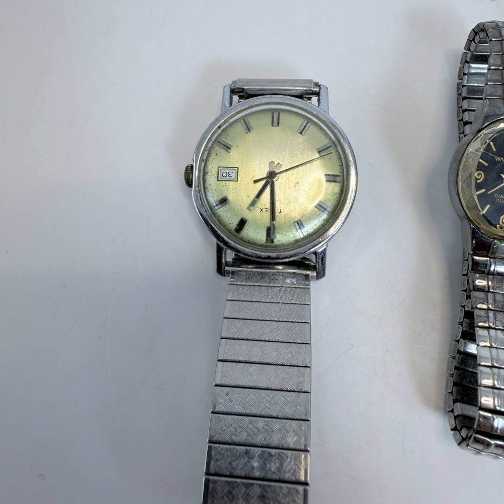 Vintage Watch Lot Timex Mechanical Digital Waltham Diamond Casio Quartz Untested